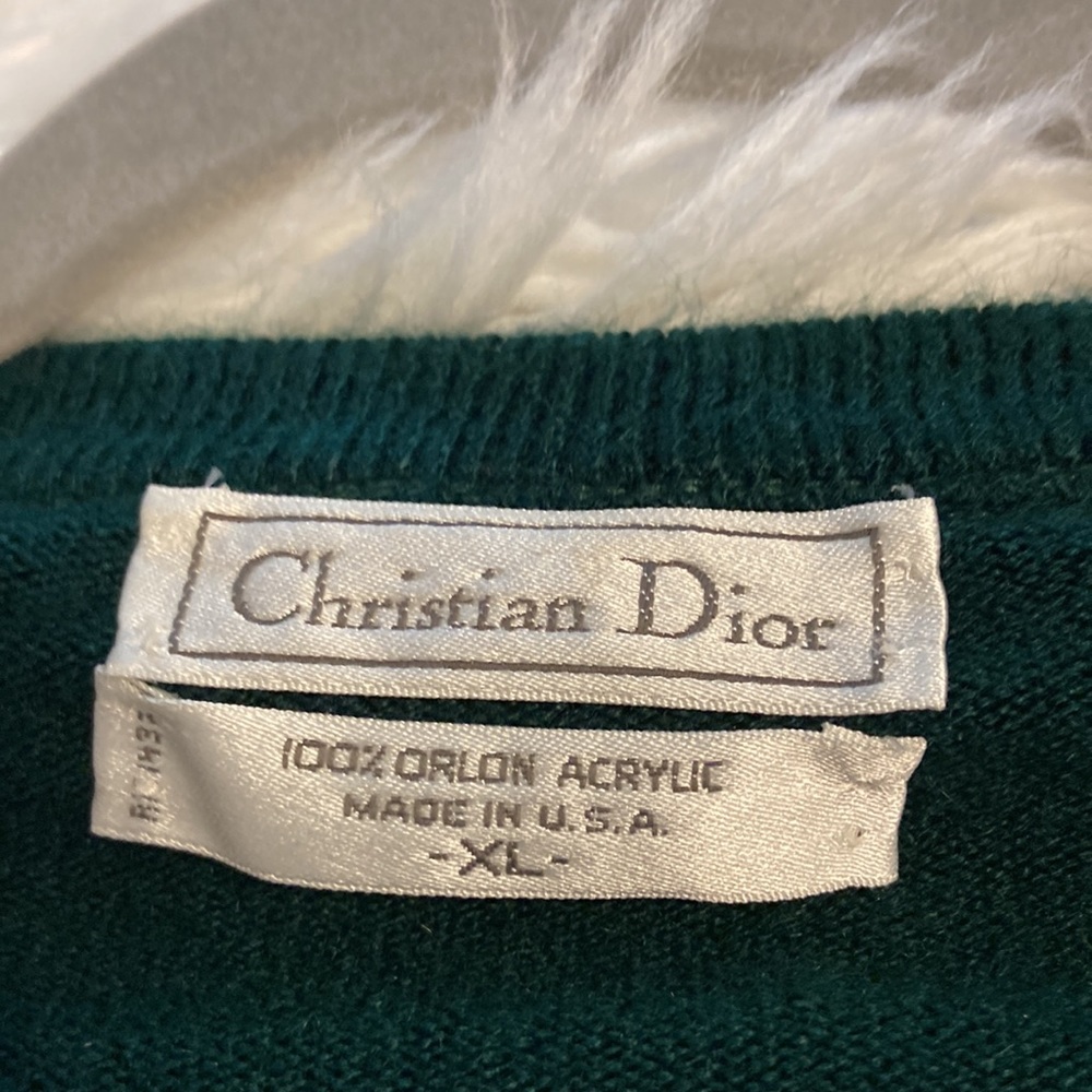 Christian Dior Man Sweater size XL excellent condition color dark green - Picture 13 of 16